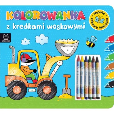 KOLOROWANKA Z KREDKAMI WOSKOWYMI. WESO�E ZABAWY MALUCHA