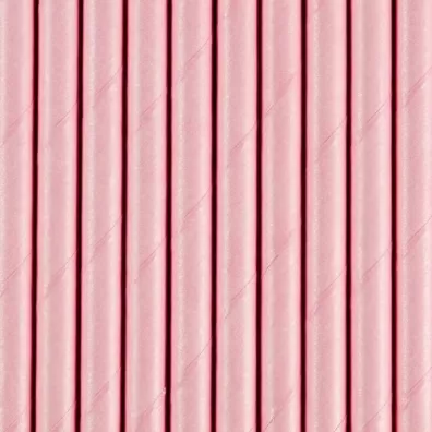 PartyDeco S�omki papierowe r�owe 19.5cm 10 szt.