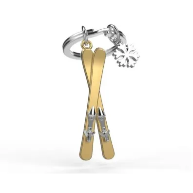 Metalmorphose Brelok do kluczy 3D narty z p�atkiem �niegu