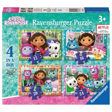 Puzzle dla dzieci 4w1 - Koci Domek Gabi (12+16+20+24 el.) Ravensburger