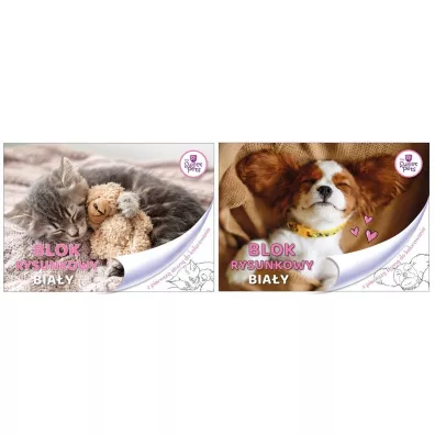 Beniamin Blok rysunkowy A4 The Sweet Pets biay 20 kartek