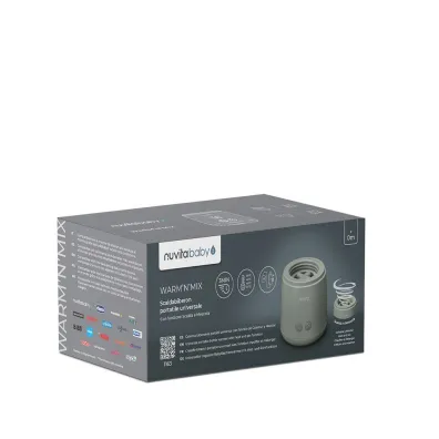 Nuvita Warm`n`Mix Przenony podgrzewacz do butelek z mieszadekiem, Sage Green