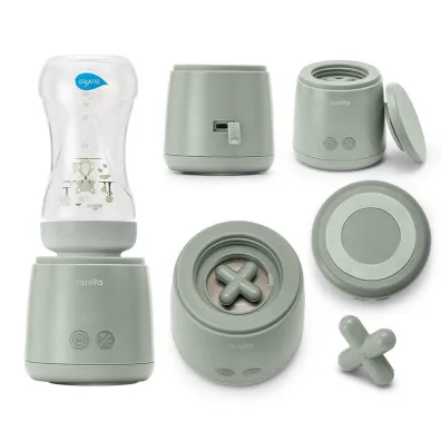 Nuvita Warm`n`Mix Przenony podgrzewacz do butelek z mieszadekiem, Sage Green