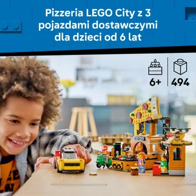 LEGO City Dostawa pizzy z pojazdami 60496