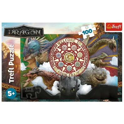 Puzzle 100 el. Smoki w akcji Trefl