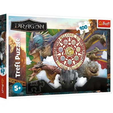 Puzzle 100 el. Smoki w akcji Trefl