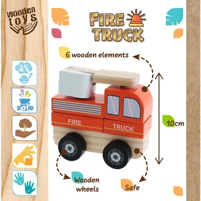 Zabawka drewniana Fire truck 61766 Trefl