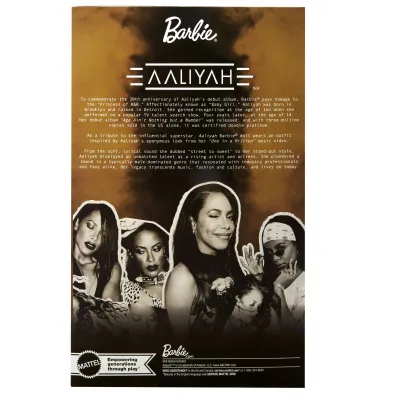 Barbie lalka kolekcjon.signat.Aaliyah HRM80 Mattel