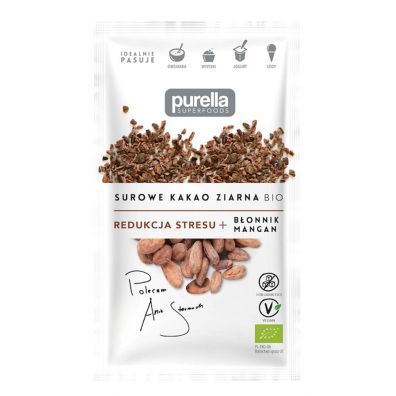 Purella Superfoods Surowe kruszone ziarna kakao 21 g Bio