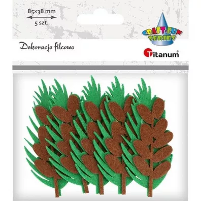Titanum Filcowe li�cie 3D zielono-br�zowe 38x85mm