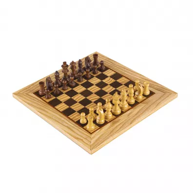 Olive Burl, zestaw szachowy 40x40cm z figurkami Staunton