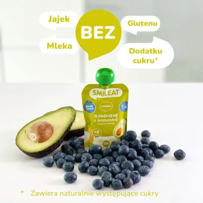 Smileat Mus z ekologicznymi jagodami i awokado po 6 miesi�cu 100 g Bio