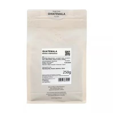 Miga Coffee Kawa ziarnista Gwatemala Manos Washed Filter 250 g