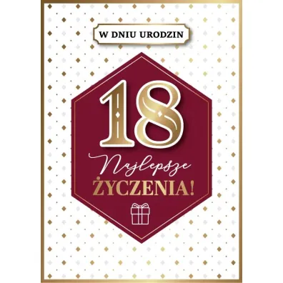 Armin Style KARNET URODZINY 18 B6 Z KOP AS GM-1212 FOL