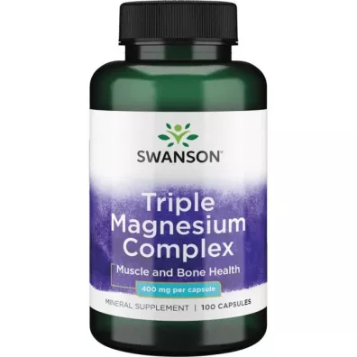 Swanson Triple Magnesium Complex 400 mg - suplement diety 100 kaps.