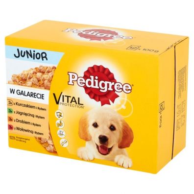 Pedigree Vital Protection Junior Karma pełnoporcjowa dla psów w galaretce 12 x 100 g