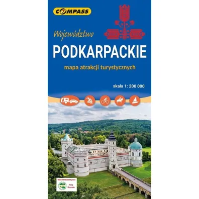 Wojew�dztwo podkarpackie mapa atrakcji turystycznych skala 1 : 200 000