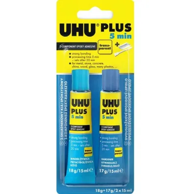 Uhu Klej �ywiczno-epoksydowy plus 2x15ml blister 2 x 15 ml
