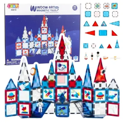 Klocki konstrukcyjne magnetyczne 90el