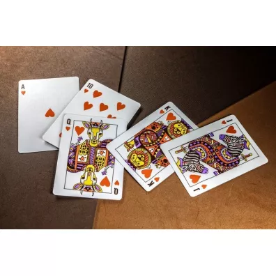 Animal Kingdom, karty do gry, pomaraczowe Theory11