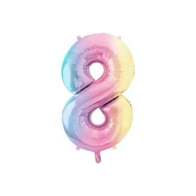 PartyDeco Balon foliowy 8 pastelowy t�czowy 86cm