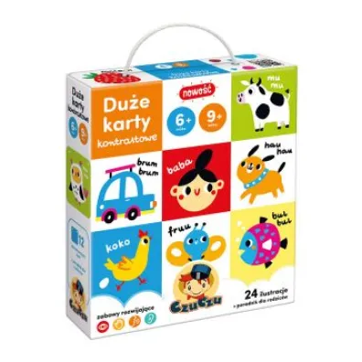 CzuCzu. Du�e karty kontrastowe dla dzieci w wieku 6-9 mies.+