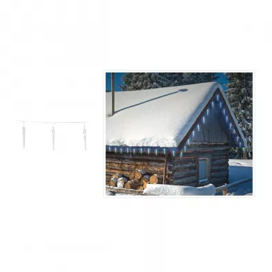 H&S Decoration Lampki Sople 40 led zimny + timer biay