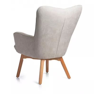 HowHomely Fotel z podnkiem Grella Beige