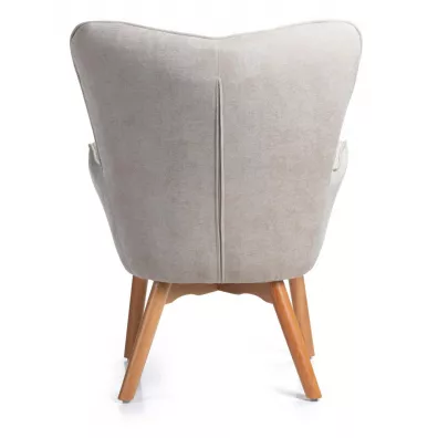 HowHomely Fotel z podnkiem Grella Beige