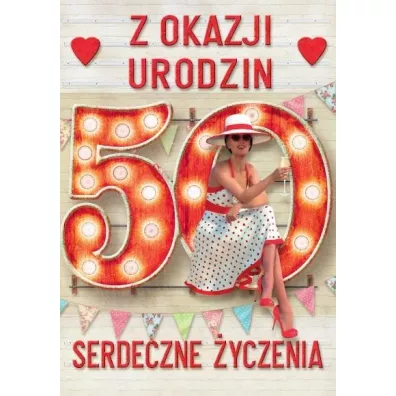 Trend Kartka okoliczno�ciowa Urodziny du�a 50 TDF25