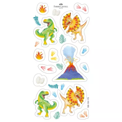 Faber-Castell Kredki Grip dinozaury + kredki metaliczne + naklejki 10 kolor�w + 3 kolory