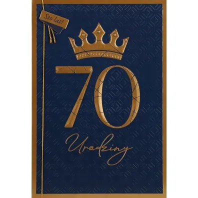 Karnet okazjonalny B6 z kopert� 70 Urodziny PAN DRAGON HM200-3039