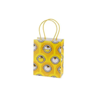 PartyDeco Torebki papierowe Minionki 12x15.5x6cm