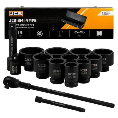 Jcb Zestaw kluczy udarowych 1" 12-k�tne (36-80mm) 15 el.