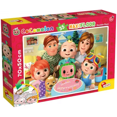 Puzzle dwustronne pod�ogowe 35 el. Cocomelon. Najlepsi przyjaciele Lisciani