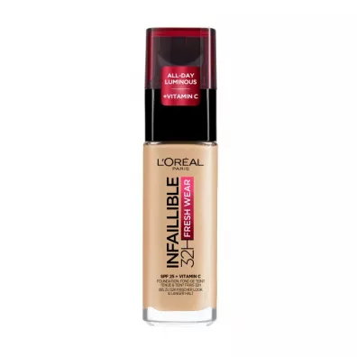 LOreal Paris Infaillible 32H Fresh Wear Foundation d�ugotrwa�y podk�ad do twarzy 100 Linen 30 ml