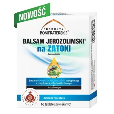 Produkty Bonifraterskie Balsam Jerozolimski na zatoki suplement diety 60 tab.