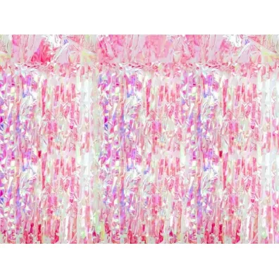 Kurtyna party opalizujcy rowy 100x200cm