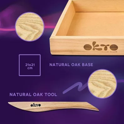 Okto Zestaw Wood&Craft Sukulenty - Czuo 21 x 21 cm