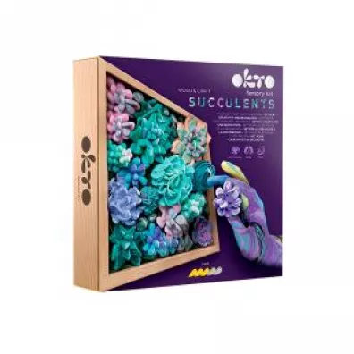 Okto Zestaw Wood&Craft Sukulenty - Czuo 21 x 21 cm
