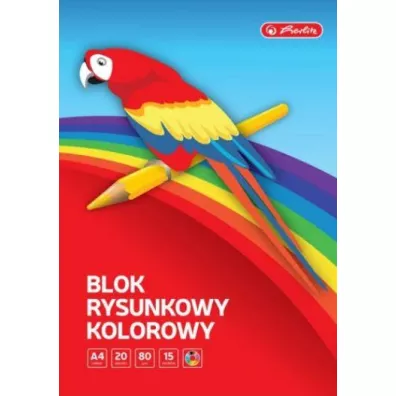 Herlitz Blok rysunkowy kolorowy A4 20 kartek