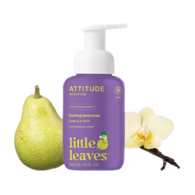 Attitude Little Leaves, Naturalne myd�o w piance do r�k dla dzieci, Gruszkowy Nektar i Wanilia 295 ml