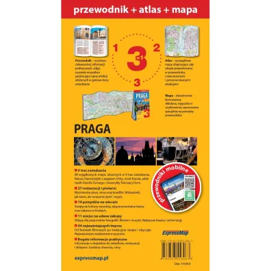 Praga 3w1 przewodnik + atlas + mapa