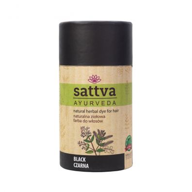 Sattva Natural Herbal Dye for Hair naturalna zioowa farba do wosw Black 150 g