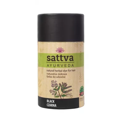 Sattva Natural Herbal Dye for Hair naturalna zio�owa farba do w�os�w Black 150 g