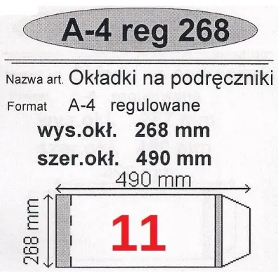 Narnia Ok�adka na podr�cznik A4 regulowana 50 szt.