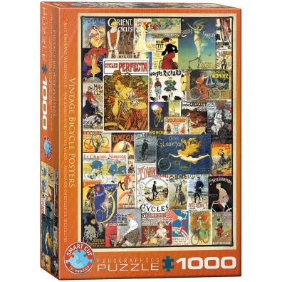 Puzzle 1000 el. Stare plakaty - Rowery Eurographics