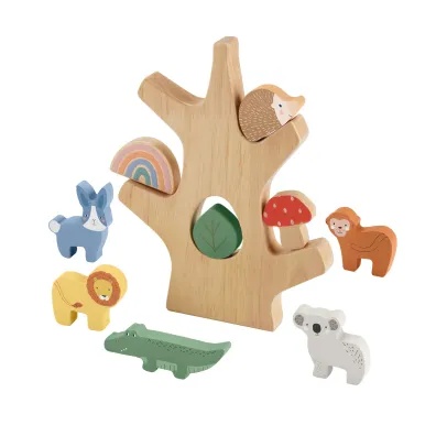 Fisher-Price. Drewniane drzewko Zestaw klock�w