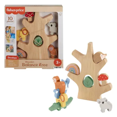 Fisher-Price. Drewniane drzewko Zestaw klock�w