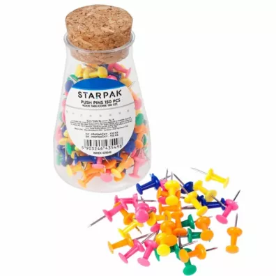Starpak Pinezki ko�ki kolorowe do tablic 150 szt.